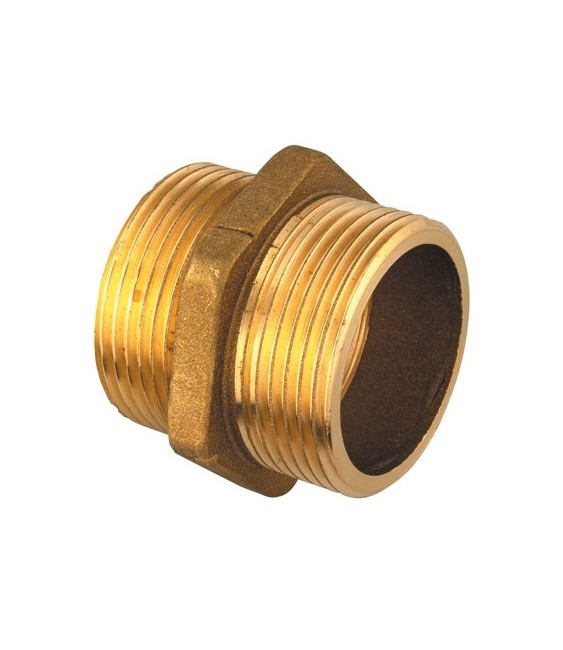 Mamelon égal en laiton mâle / mâle - 26 x 34 mm - Lot de 1 - RACCORDS