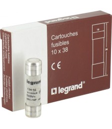 Cartouche industrielle cylindrique à voyant - 16 A - Boîte de 10 - LEGRAND