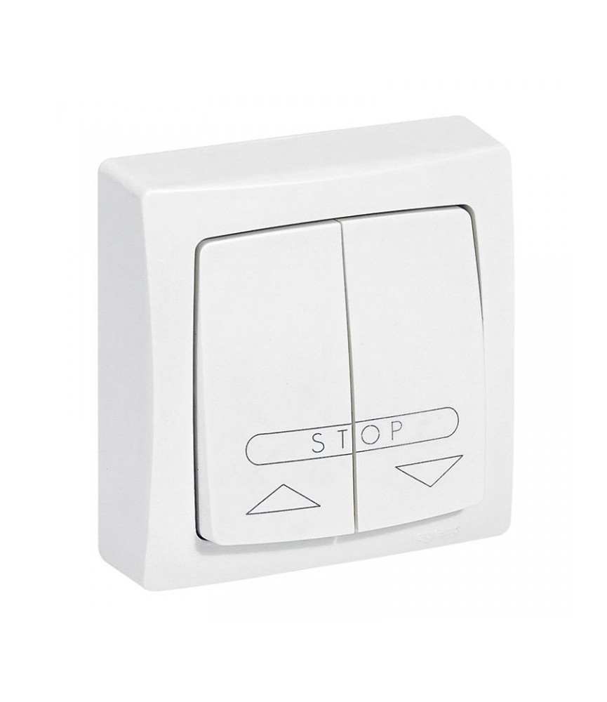 Poussoir pour commande centralisée volets roulants Appareillage Saillie - Blanc - 10 A - LEGRAND Poussoir pour commande centralisée volets roulants Appareillage Saillie - Blanc - 10 A - LEGRAND