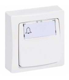 Poussoir avec porte-étiquette Appareillage Saillie - Blanc - 6 A - LEGRAND
