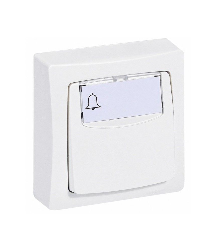 Poussoir avec porte-étiquette Appareillage Saillie - Blanc - 6 A - LEGRAND Poussoir avec porte-étiquette Appareillage Saillie - Blanc - 6 A - LEGRAND
