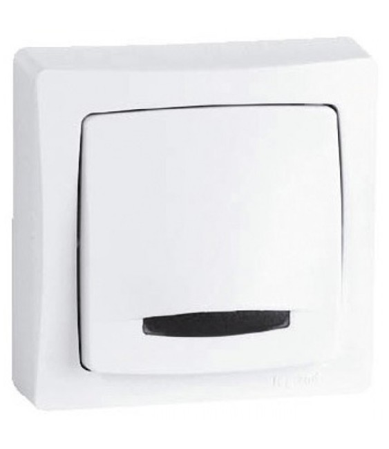 Poussoir lumineux (voyant fourni) Appareillage Saillie - Blanc - 6 A - LEGRAND