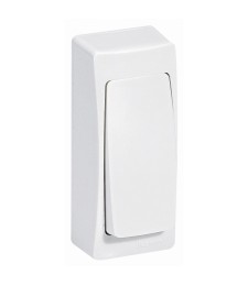 Poussoir version étroite Appareillage Saillie - Blanc - 6 A - LEGRAND