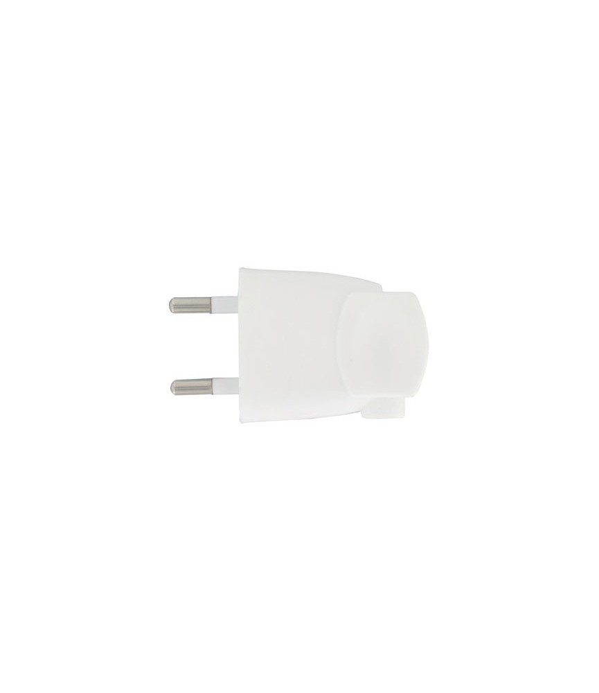 Fiche Mâle 6A - 2P Plastique - Blanc - DHOME Fiche Mâle 6A - 2P Plastique - Blanc - DHOME