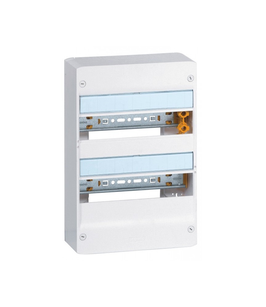 Coffret à équiper - 2 rangées 13 modules - 375 x 250 x 103,5 mm - avec borniers - LEGRAND Coffret à équiper - 2 rangées 13 modules - 375 x 250 x 103,5 mm - avec borniers - LEGRAND