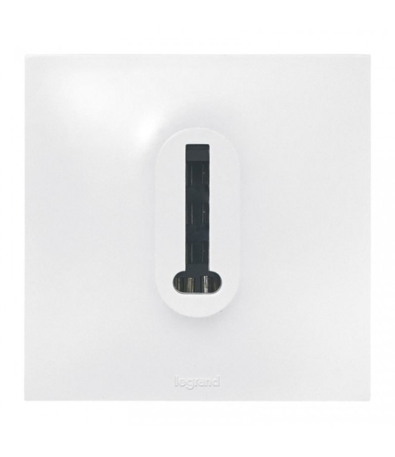 Prise téléphone Neptune - 8 contacts en T - Blanc - LEGRAND