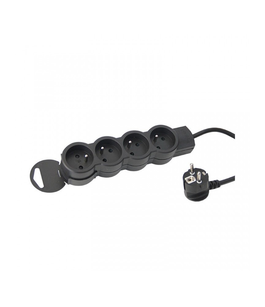 Rallonge 4 prises de courant - cordon 1.5 m - Noir - LEGRAND Rallonge 4 prises de courant - cordon 1.5 m - Noir - LEGRAND