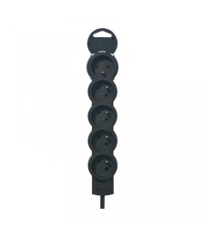 Rallonge 5 prises de courant - cordon 3 m - Noir - LEGRAND
