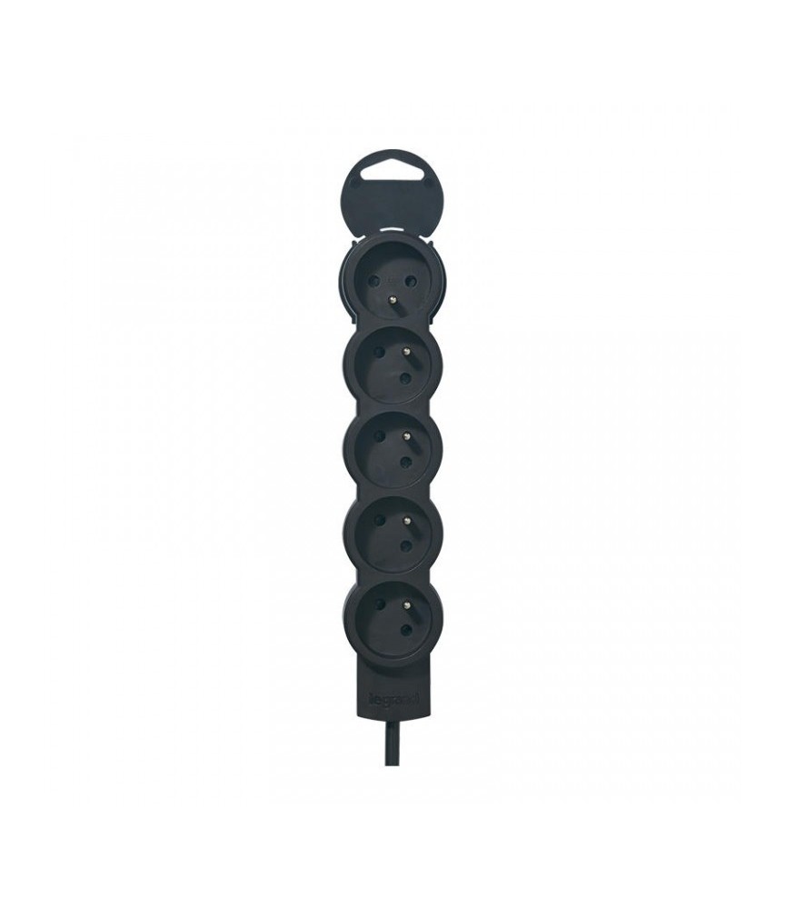 Rallonge 5 prises de courant - cordon 3 m - Noir - LEGRAND Rallonge 5 prises de courant - cordon 3 m - Noir - LEGRAND