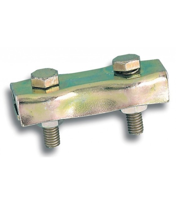 Serre câble plat à 2 boulons - Acier zingué - 3 mm - Lot de 10 - CHAPUIs