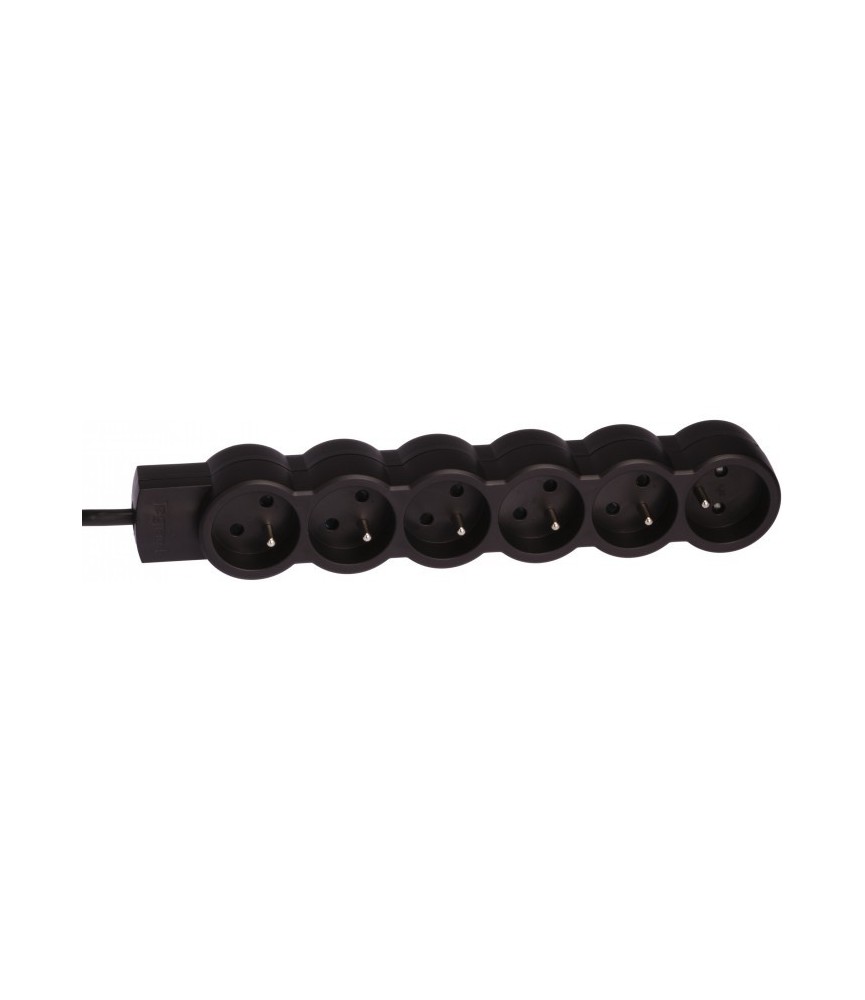 Rallonge 6 prises de courant - cordon 1.5 m - Noir - LEGRAND