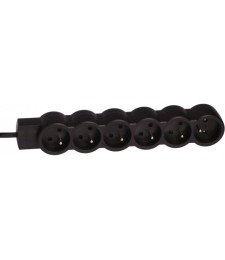 Rallonge 6 prises de courant - cordon 3 m - Noir - LEGRAND