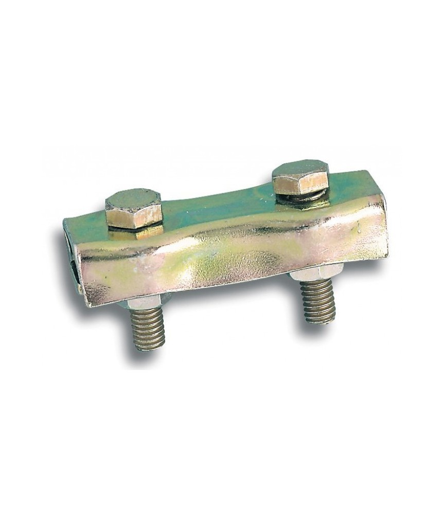 Serre câble plat à 2 boulons - Acier zingué - 4 mm - Lot de 10 - CHAPUIS Serre câble plat à 2 boulons - Acier zingué - 4 mm - Lot de 10 - CHAPUIS