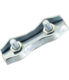 Serre câble plat à 2 boulons - Acier zingué - 6 mm - Lot de 10 - CHAPUIS
