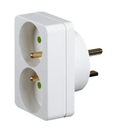 Adaptateur pour prise 20 A - pour branchement 2 fiches 16 - LEGRAND