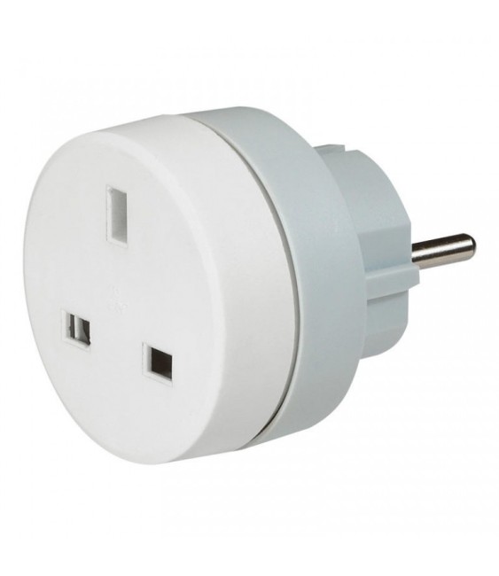 Adaptateur standard Britannique vers socle Français - LEGRAND