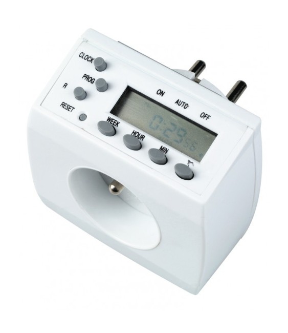 Prise programmable hebdomadaire - Écran LCD - DHOME