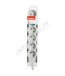 Rallonge 6 prises de courant - avec cordon 1,5 m - Blanc - LEGRAND