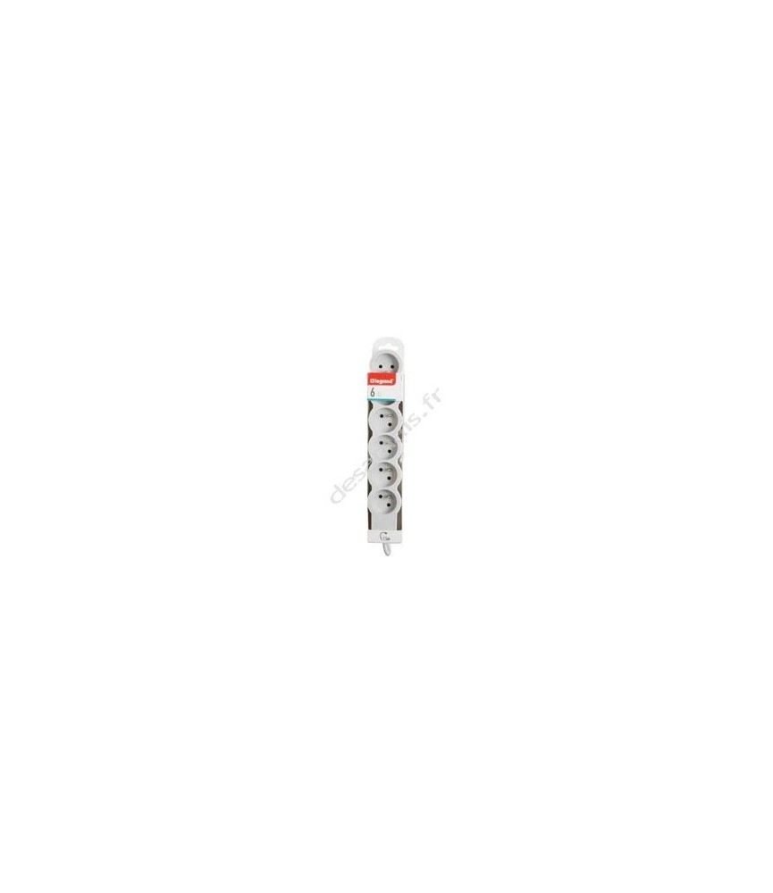 Rallonge 6 prises de courant - avec cordon 1,5 m - Blanc - LEGRAND Rallonge 6 prises de courant - avec cordon 1,5 m - Blanc - LEGRAND