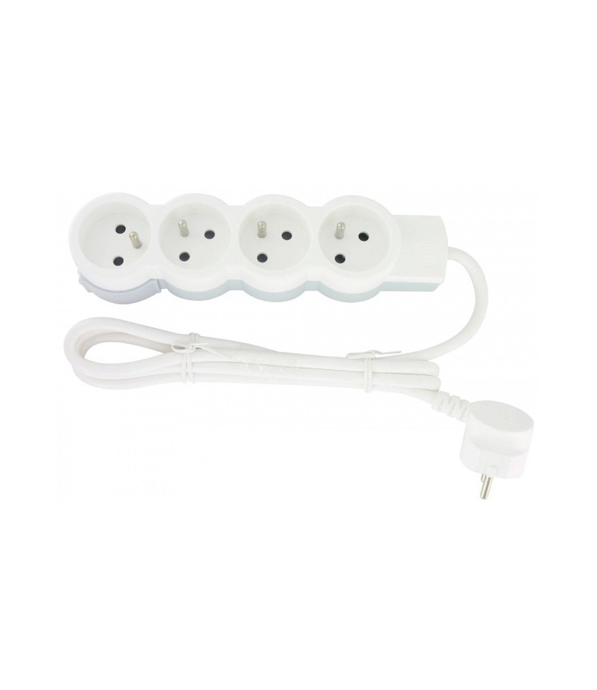 Rallonge 4 prises de courant - avec cordon 1,5 m - Blanc - LEGRAND Rallonge 4 prises de courant - avec cordon 1,5 m - Blanc - LEGRAND