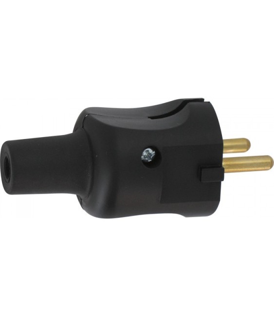 Fiche caoutchouc 2P 16A - Noir - LEGRAND