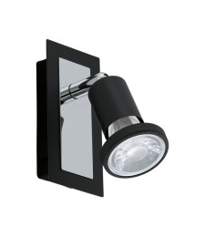 Spot LED - Acier chromé noir - 60 x 120 x 120 mm - Sarria - EGLO