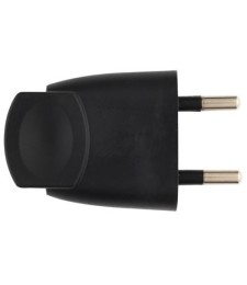 Fiche Mâle 6A - 2P Plastique - Noir - DHOME