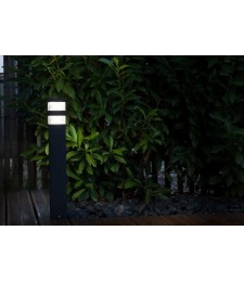 Borne Pyramide 60 cm - Pyramide - Version 60 Led - Noir mat - LUMIHOME