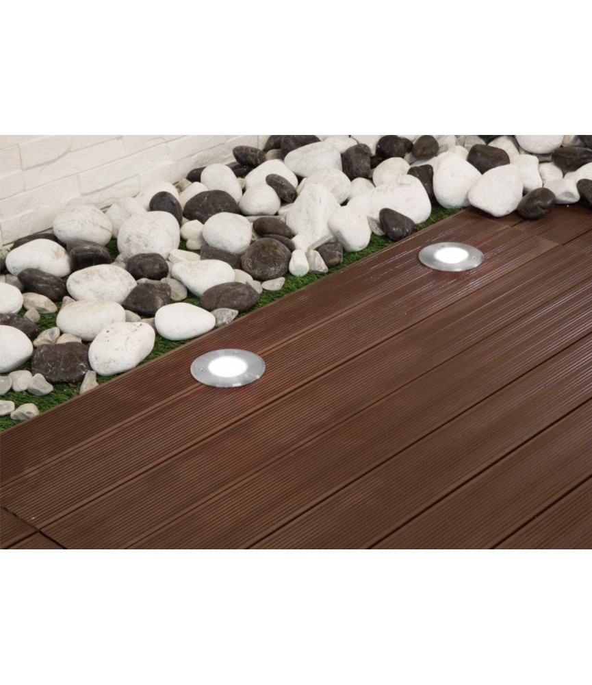 Spot encastrable - 28 LED - 10 x 7.5 cm - Inox - LUMIHOME