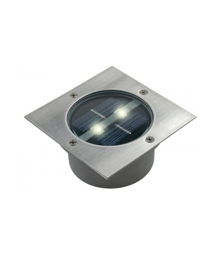 Spot solaire encastrable - Carré - 2 LED - RANEX Spot solaire encastrable - Carré - 2 LED - RANEX