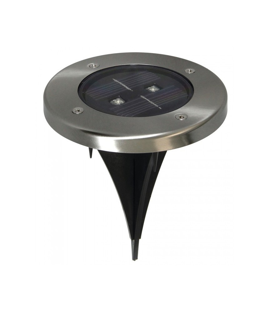 Spot solaire pour sol - Rond - 2 LED - RANEX