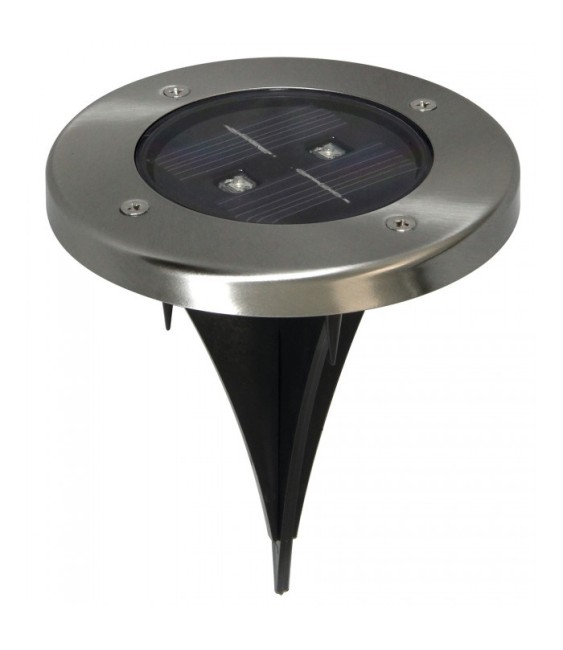 Spot solaire pour sol - Rond - 2 LED - RANEX