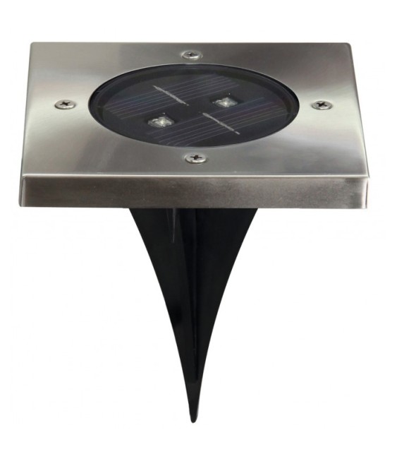 Spot solaire pour sol - Carré - 2 LED - RANEX