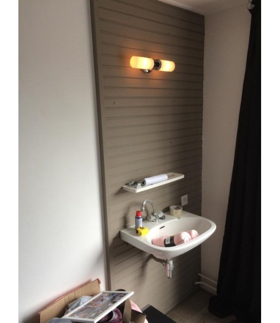 Applique de miroir de salle de bain - Acier et verre - Borgia - RANEX