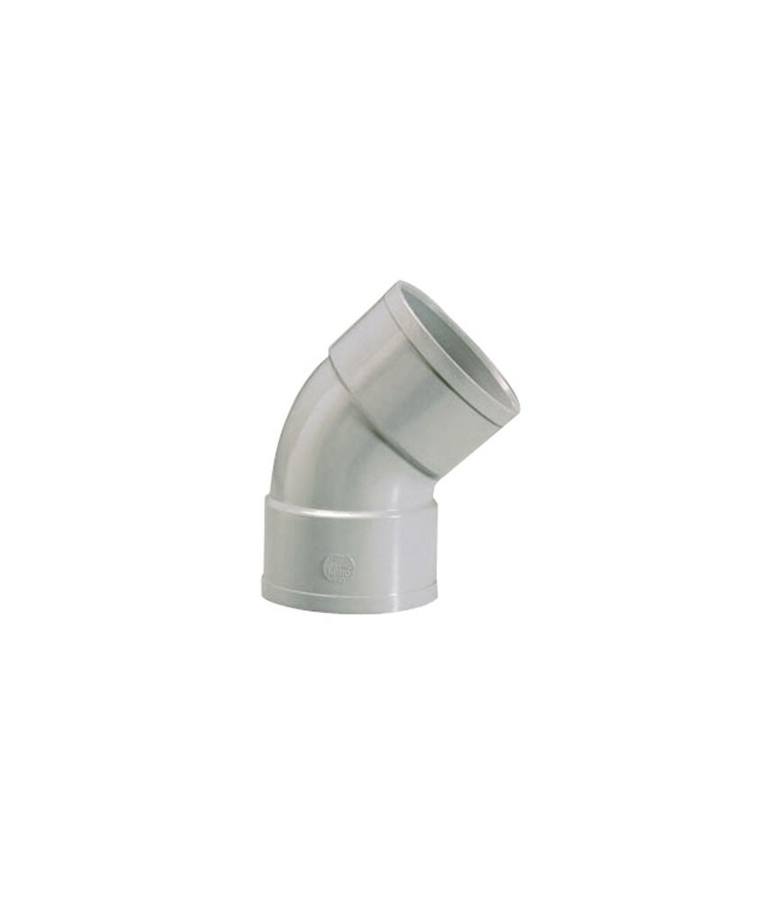 Coude 45° Femelle / Femelle - 40 mm - Gris - GIRPI