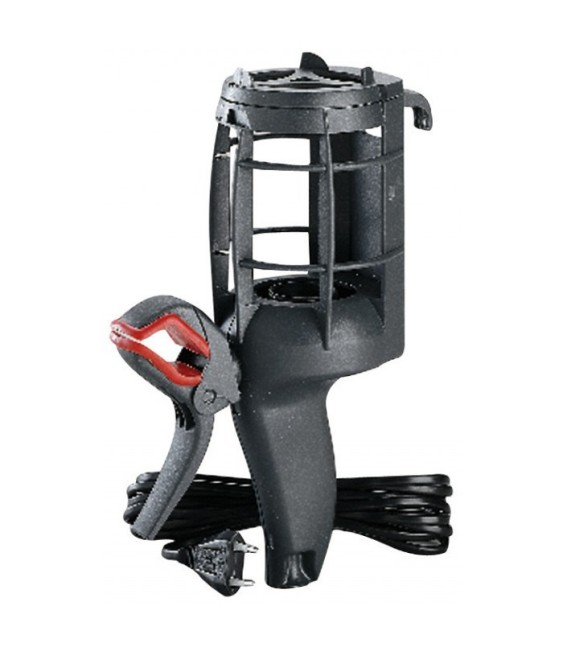 Lampe baladeuse - panier plastique - E27 - 75 W - cordon 5 m + pince - LEGRAND