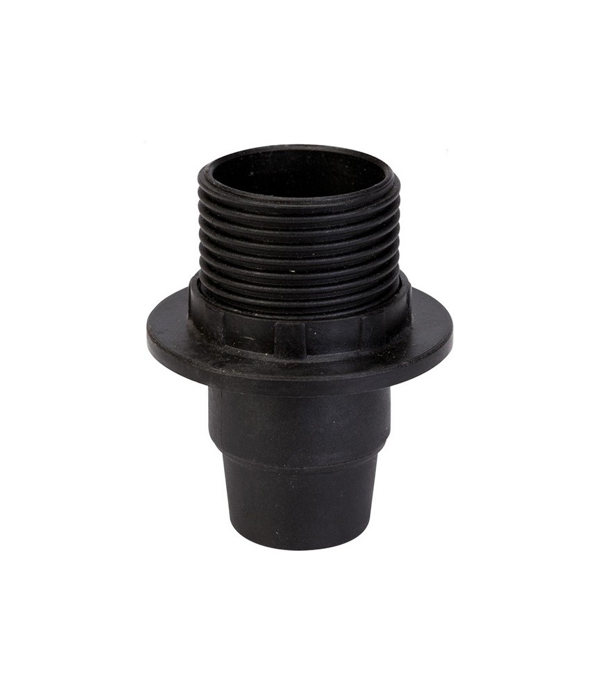 Douille filetée E14 avec chemise filetée - 10 mm - Noir - DHOME