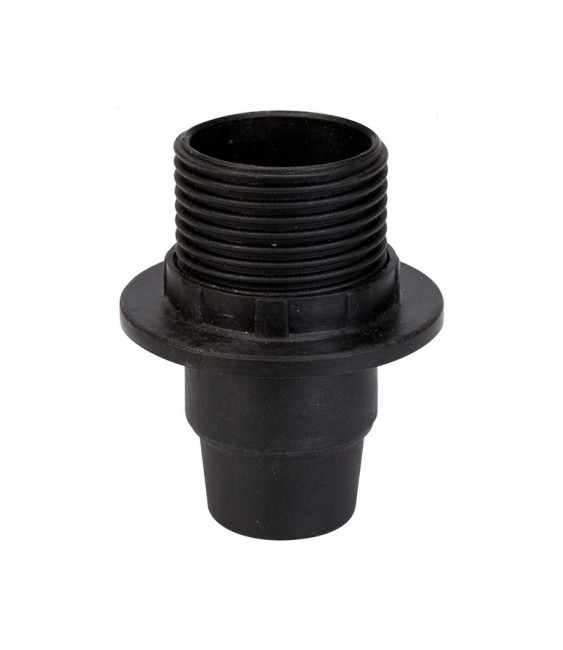 Douille filetée E14 avec chemise filetée - 10 mm - Noir - DHOME