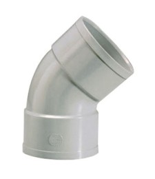 Coude 45° Femelle / Femelle - 100 mm - Gris - GIRPI