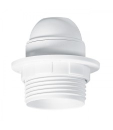Douille E27 - Avec bague - Plastique - Blanc - 10 mm - LEGRAND