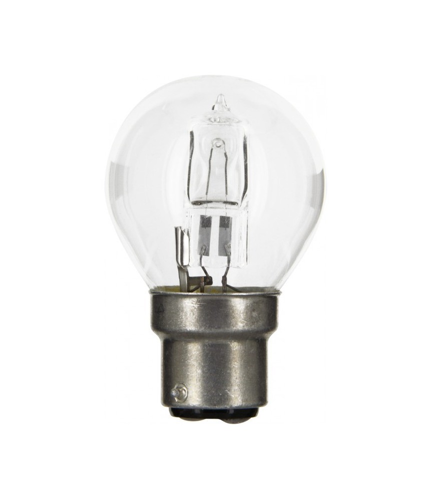 Ampoule halogène ECO - Sphérique - B22 - 20 W - 240 Lumens - DHOME Ampoule halogène ECO - Sphérique - B22 - 20 W - 240 Lumens - DHOME