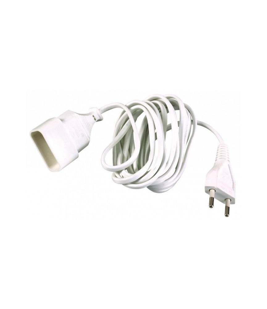 Rallonge câble méplat 2 M - Blanc - DHOME Rallonge câble méplat 2 M - Blanc - DHOME