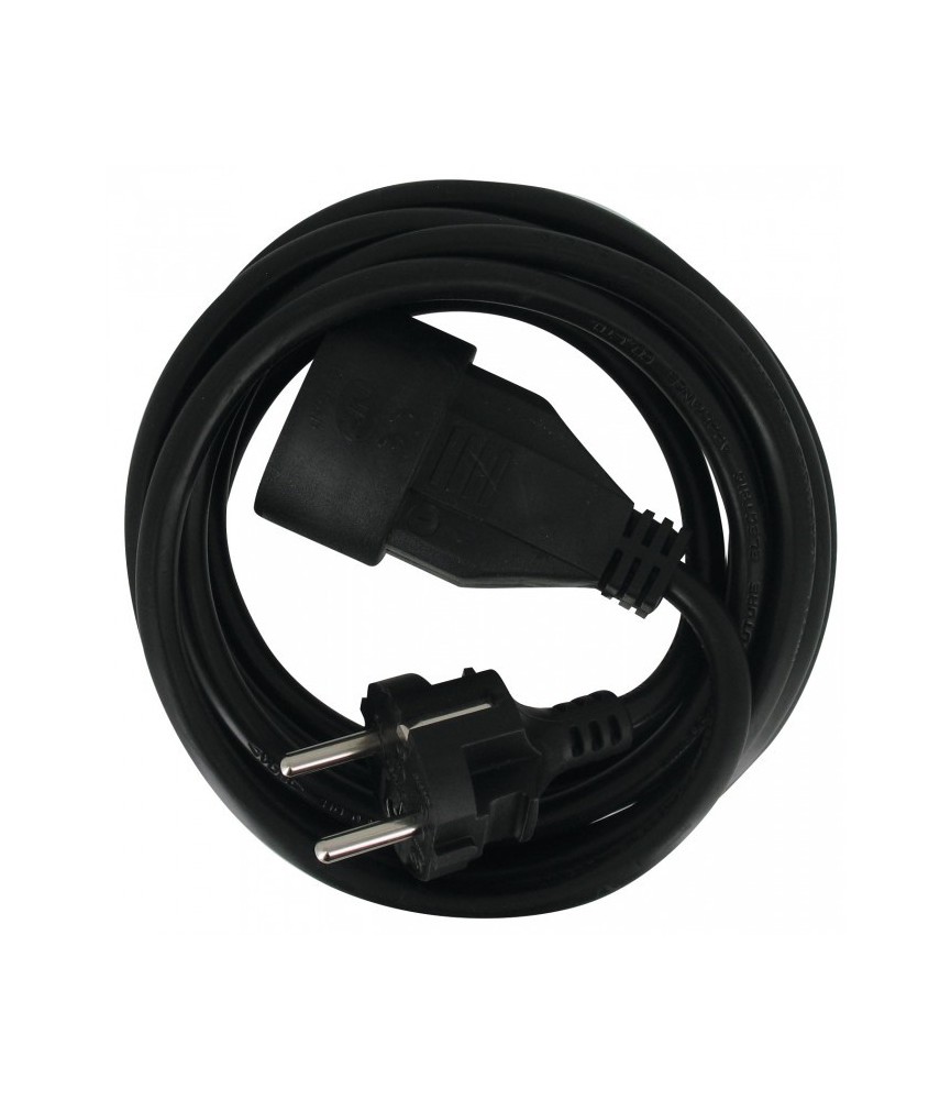 Rallonge câble souple - 2P + T - 5 M - Noir - DHOME Rallonge câble souple - 2P + T - 5 M - Noir - DHOME