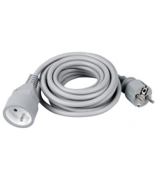 Rallonge câble souple - 2P + T - 5 M - Gris - DHOME