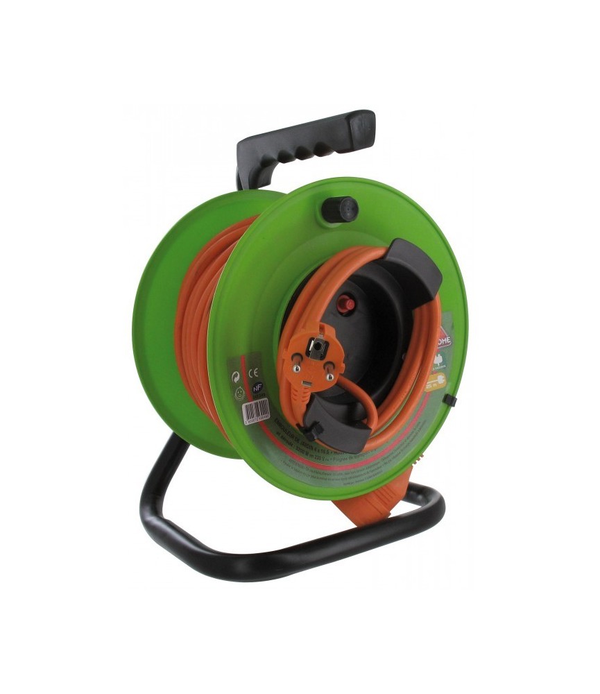 Enrouleur de jardin - 25 M - H05 VV-F 3G 1,5 mm² - DHOME Enrouleur de jardin - 25 M - H05 VV-F 3G 1,5 mm² - DHOME