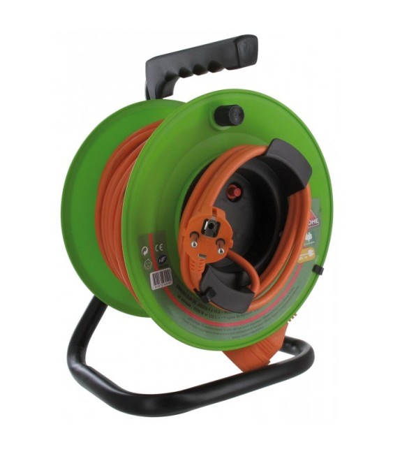 Enrouleur de jardin - 25 M - H05 VV-F 3G 1,5 mm² - DHOME