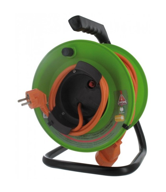 Enrouleur de jardin - 20 M - H05 VV-F 2 x 1,5 mm² - DHOME