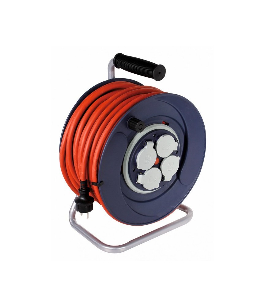 Enrouleur de chantier Moyeu fixe - 20 M - H07 RN-F 3G 2,5 mm² - DHOME Enrouleur de chantier Moyeu fixe - 20 M - H07 RN-F 3G 2,5 mm² - DHOME