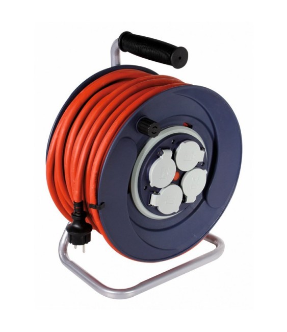 Enrouleur de chantier Moyeu fixe - 20 M - H07 RN-F 3G 2,5 mm² - DHOME