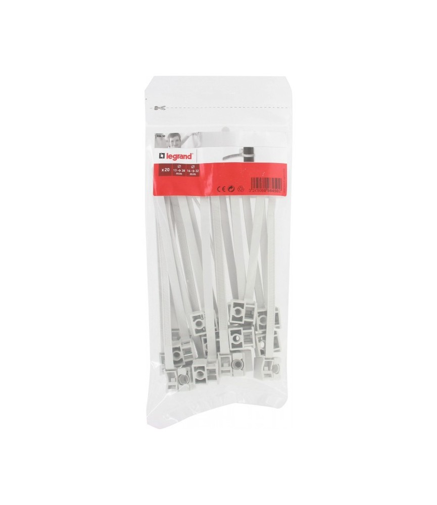 Sachet de 20 colliers à embase - 15 à 32 mm - LEGRAND Sachet de 20 colliers à embase - 15 à 32 mm - LEGRAND